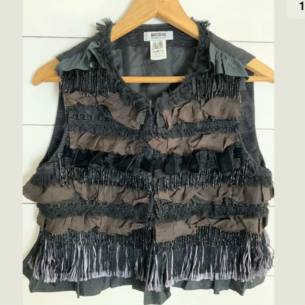 Moschino cheap & chic Italy vest layered bog Sz 8